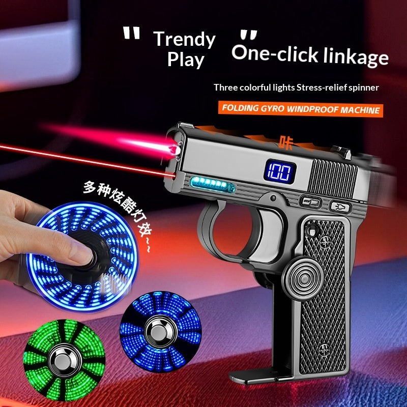Dual-Power Rotary Spinning Lighter Gas And Electric Options